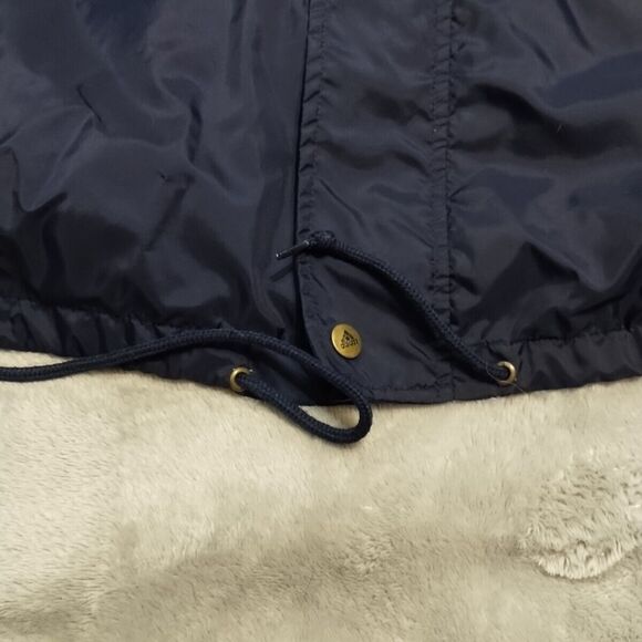 vintage adidas jacket Mens Size 2XL Navy Zip Button Parka - Picture 8 of 15